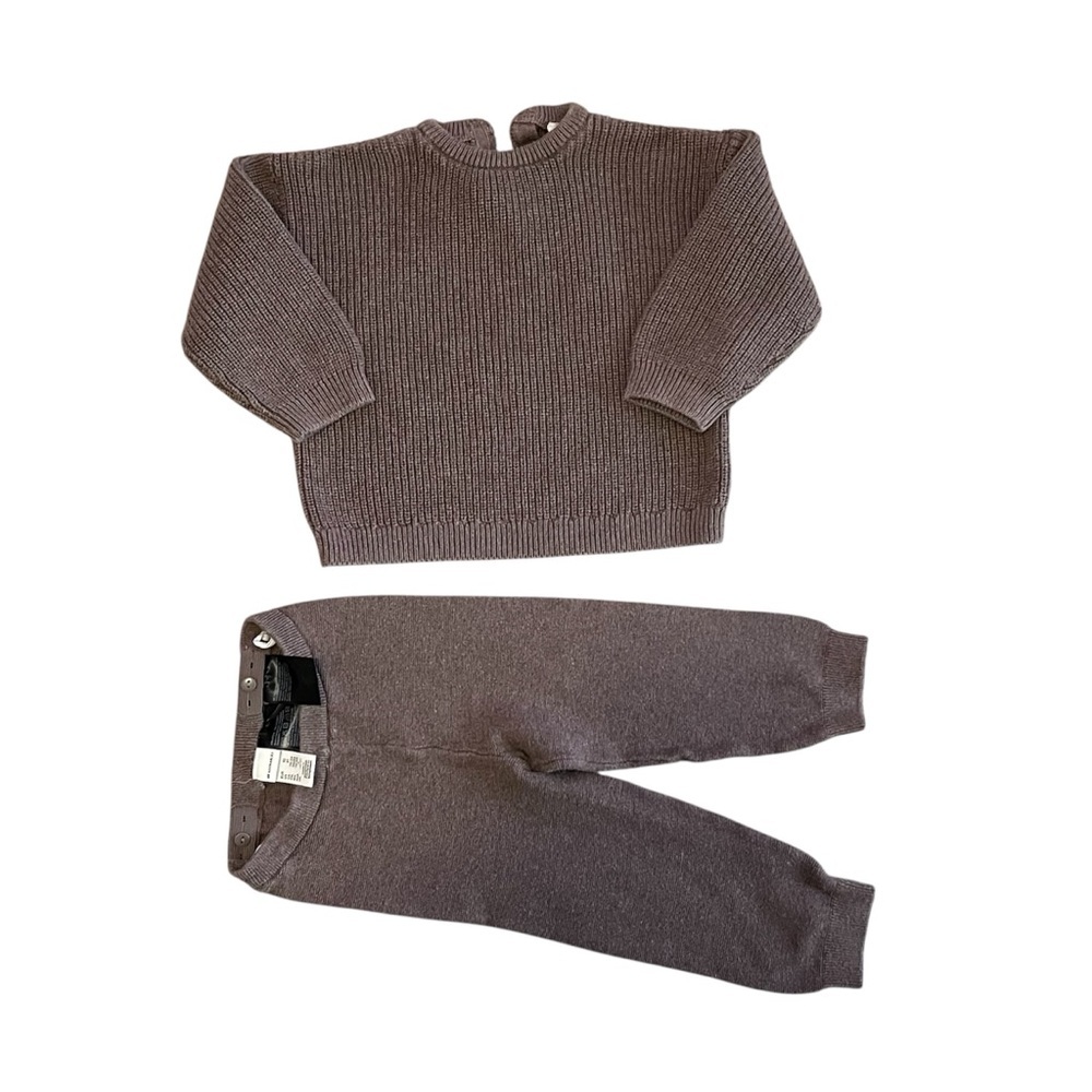 H&M Taupe Knit Sweater‎ and Pants Set